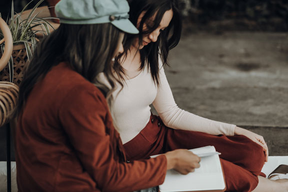 Women studying scripture together